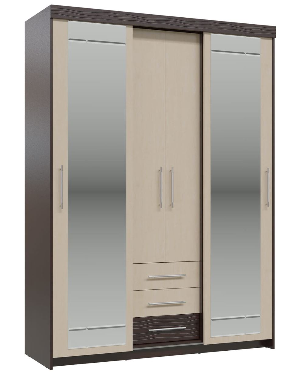 Фото Шкаф-купе с ящиками Олимп (2 двери) от производителя Гранд Кволити в Евпатории по цене 36&nbsp;860 ₽