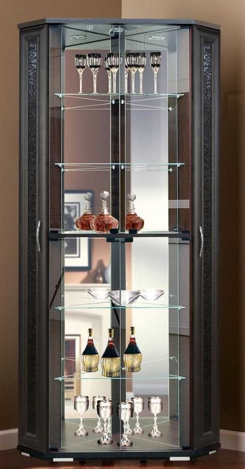 Фото Витрина-2 шкаф мцн угловой мдф матовый от производителя Марибель в Евпатории по цене 34 020 ₽