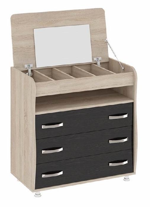 Комод с зеркалом тип 5  (дуб сонома-венге цаво (ТриЯ) )