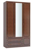 Фото  шкаф лакированный шр-3 (123) с зеркалом трехдверный производитель Браво-мебель