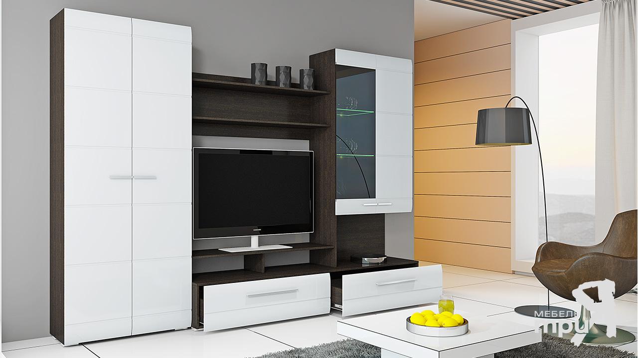 Фото Стенка Вега ТД-196.01 полки без перегородки от производителя ТриЯ в Евпатории по цене 66 800 ₽