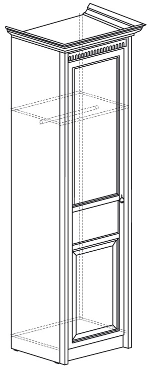 Фото Шкаф Лючия 182 (60) однодверный от производителя Яна в Евпатории по цене 18 440 ₽