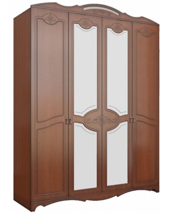 Фото Шкаф Лотос лакированный ШР-4 (178) четырехдверный от производителя Браво-мебель в Евпатории по цене 55&nbsp;190 ₽