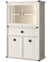 Фото  шкаф с витриной 2v2d1sl магеллан (magellan) производитель Анрэкс