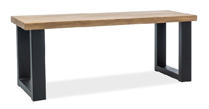 Стол обеденный Signal Umberto (1,8) (металл, шпон-дуб,  черный (Signal) )