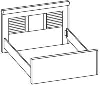 Кровать двуспальная Прованс (СМ 160х200) без основания ( 160х200 , ЛДСП/МДФ , береза-дуб болтон , без подъемного мех. , без ящиков , без матраса (Глория (Ставрополь Мебель)) ) в Евпатории от производителя 