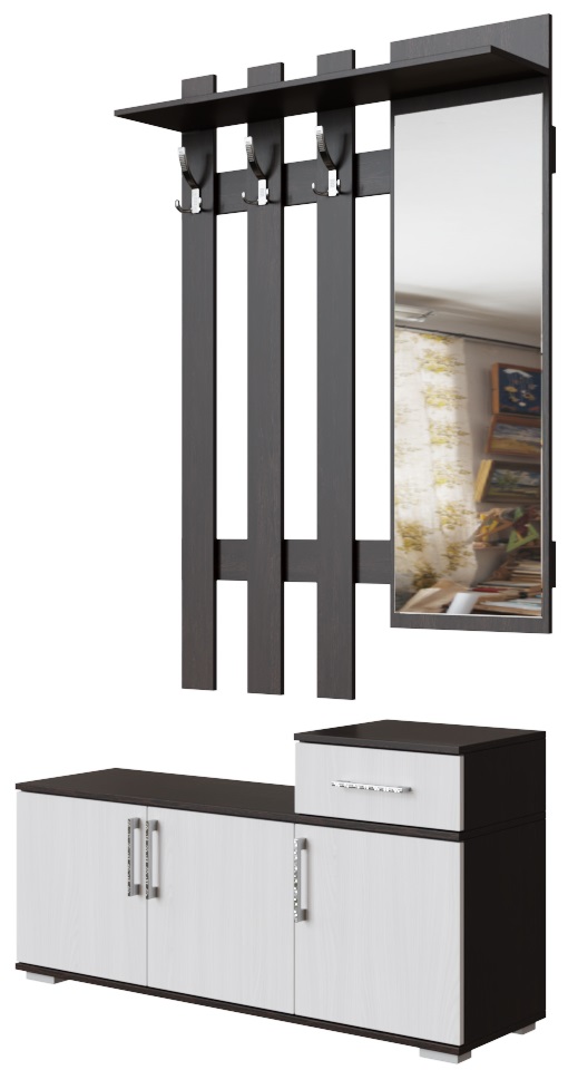 Фото Вешалка с зеркалом №3 (1,0) от производителя Хорошая мебель в Евпатории по цене 13 860 ₽