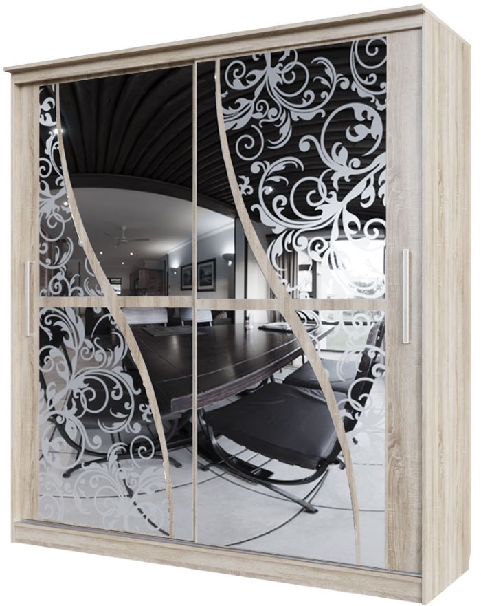 Фото Шкаф-купе №19 Волна (1,5 - 2 двери) от производителя SV-мебель в Евпатории по цене 33 560 ₽