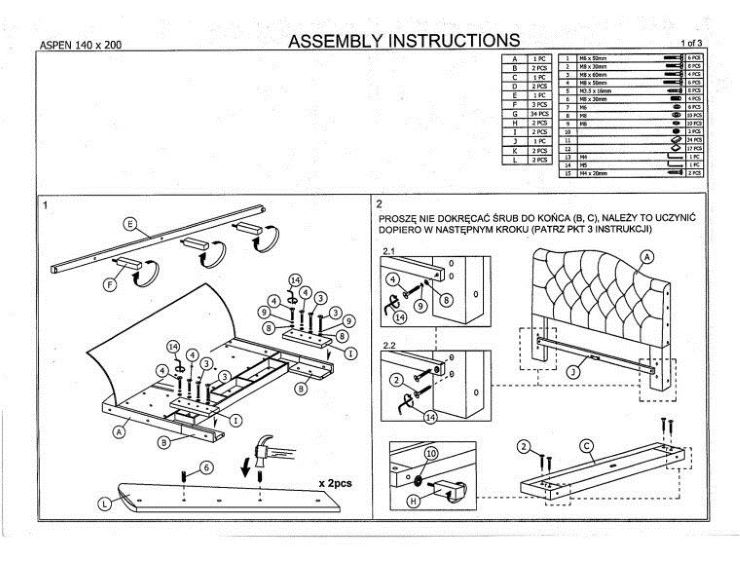 Фото Кровать двуспальная Signal Aspen (СМ 180х200) c ортопедическим основанием от производителя Signal в Евпатории по цене 81 330 ₽