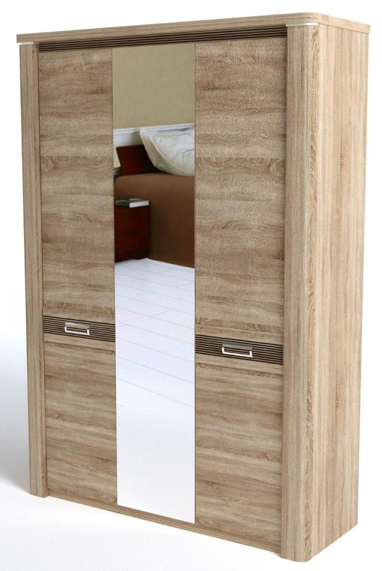 Фото Шкаф Магнолия (160) трехдверный от производителя СБК в Евпатории по цене 36&nbsp;070 ₽