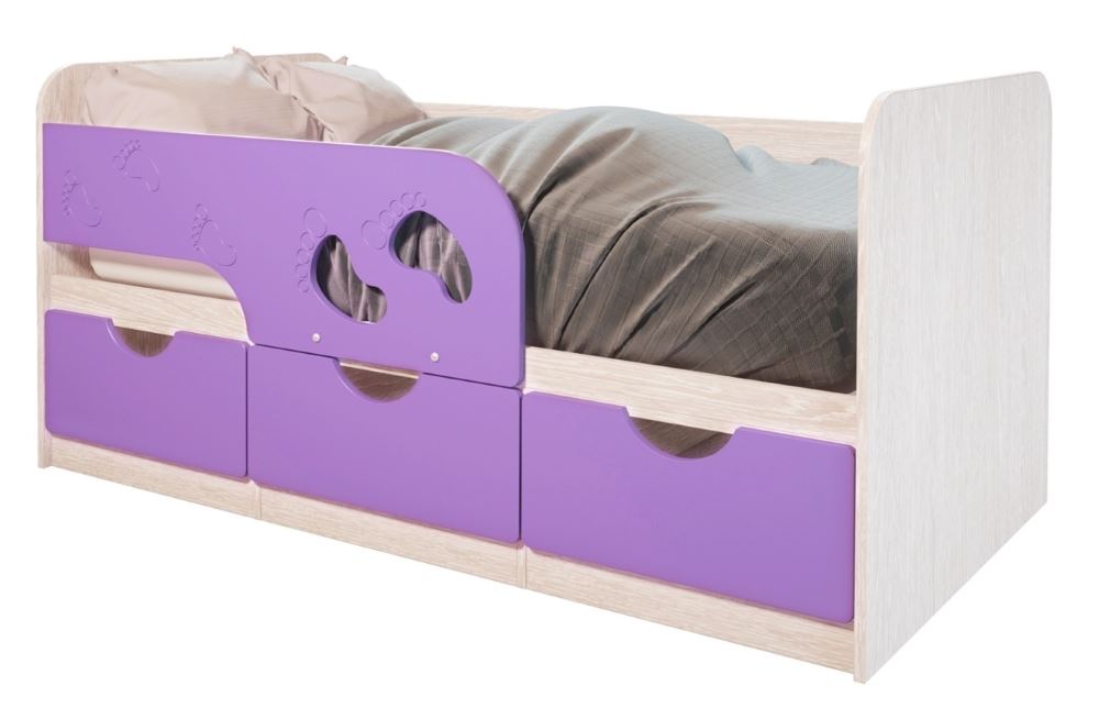 Фото Кровать детская Минима Лего (СМ 80х160) от производителя Мебелони в Евпатории по цене 13&nbsp;530 ₽