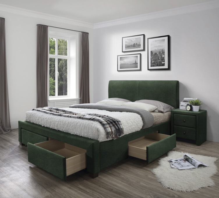 Фото Кровать двуспальная Halmar Modena 3 (СМ 160х200) c ортопедическим основанием от производителя Halmar  в Евпатории по цене 64 020 ₽