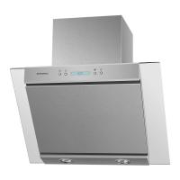 Вытяжка наклонная Gloria 60 (600х358хh550(900)) (Материал Металл/Стекло , Цвет Металлик/Черный) в Евпатории от производителя 