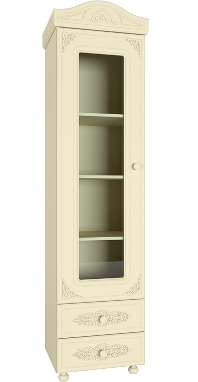 Фото Шкаф-пенал со стеклом Ассоль плюс АС-1  от производителя Компасс в Евпатории по цене 27 850 ₽