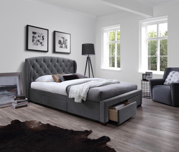 Фото Кровать двуспальная Halmar Sabrina (СМ 160х200) c ортопедическим основанием от производителя Halmar  в Евпатории по цене 71&nbsp;530 ₽