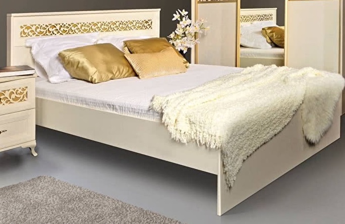 Фото Кровать двуспальная Ливадия Л8э без мягкого элемента (СМ 160х200) без основания от производителя Заречье в Евпатории по цене 10 600 ₽