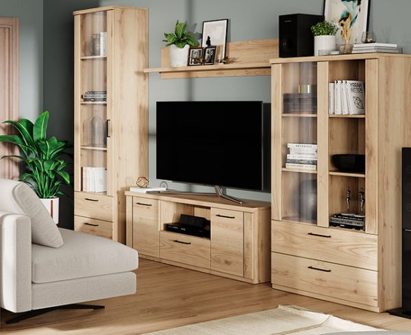 Фото Шкаф с витриной 1V2S Дорсет (Doorset) в Евпатории по цене 16 980 ₽ от производителя Анрэкс, код товара  шт Фото Шкаф с витриной 1V2S Дорсет (Doorset) от производителя Анрэкс в Евпатории по цене 16 980 ₽