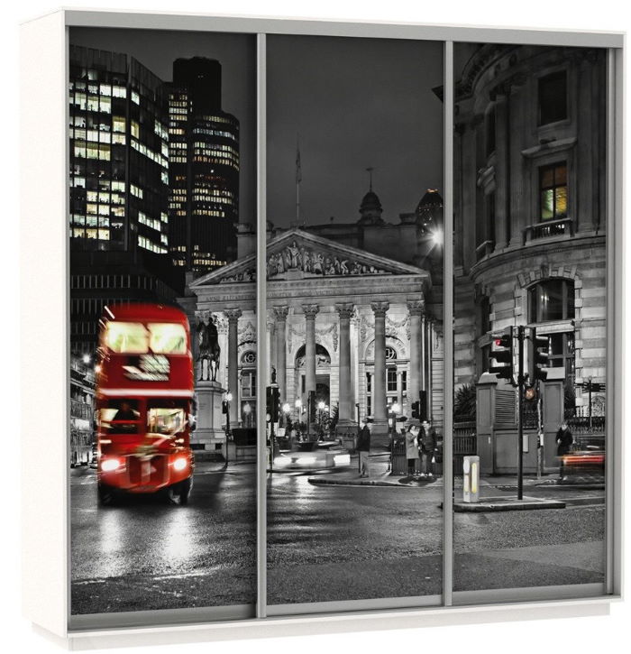 Фото Шкаф-купе Экспресс Трио Фото (2,4х0,6х2,2 - 3 двери) от производителя Мебельная компания Е1 в Евпатории по цене 58&nbsp;640 ₽