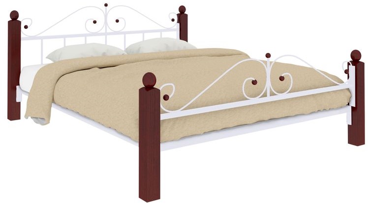 Фото Кровать двуспальная Диана Lux Plus (СМ 180х200) трубка металл от производителя Милсон в Евпатории по цене 22 900 ₽