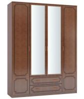 Фото raspashnoy-shkaf шкаф лакированный шр-4 (164) с зеркалом четырехдверный производитель Браво-мебель