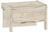 Тумба прикроватная Мале (дуб галифакс белый, дуб галифакс белый (СБК) ) в Евпатории от производителя 