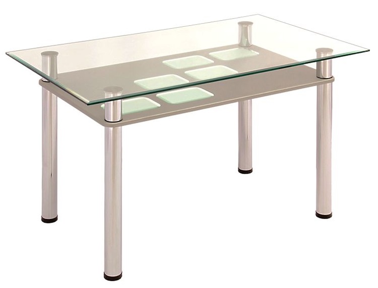 Фото Стол обеденный 3.0 с полкой мдф от производителя Мебель из стекла в Евпатории по цене 12&nbsp;330 ₽
