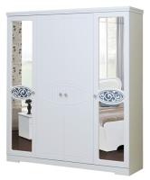Шкаф Ольга-12 МДФ (187) четырехдверный (белый, белый глянец,(Фант-мебель)) в Евпатории от производителя 