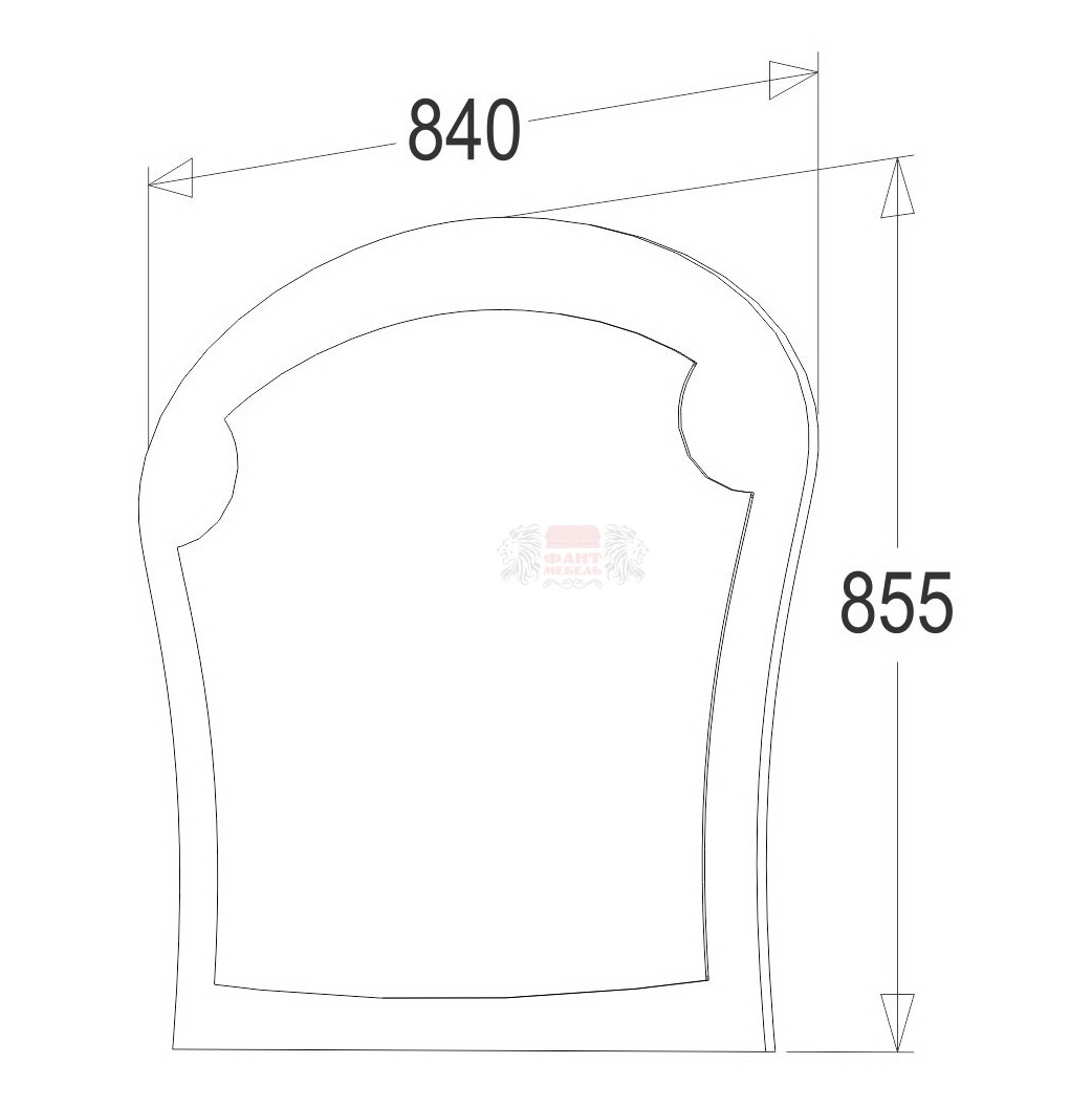 Фото Зеркало навесное Ольга-1Н от производителя Фант-мебель в Евпатории по цене 3&nbsp;190 ₽