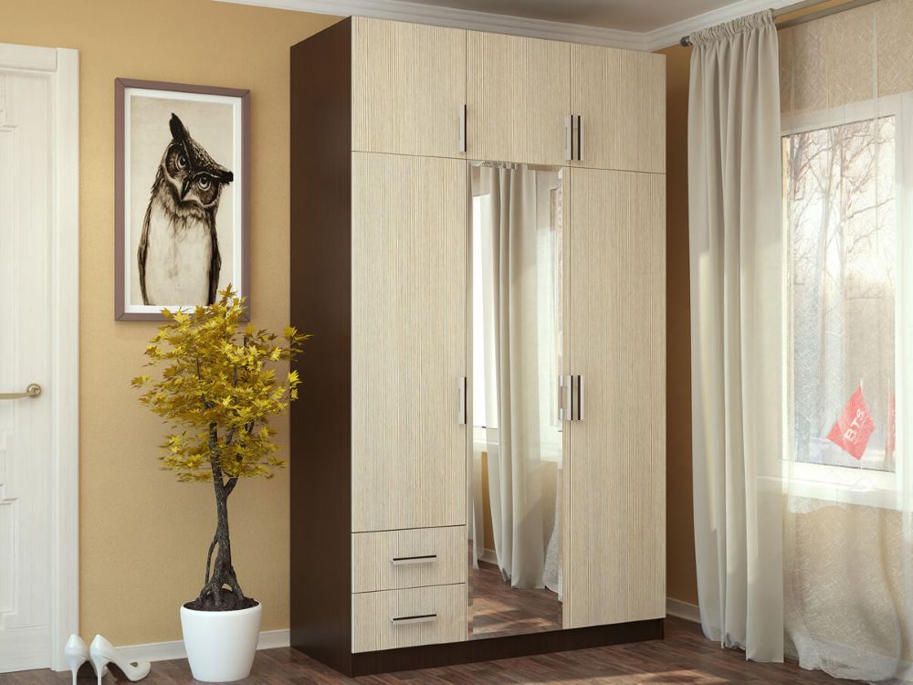 Фото Шкаф с ящиками (129) трехдверный от производителя БТС  в Евпатории по цене 15&nbsp;340 ₽