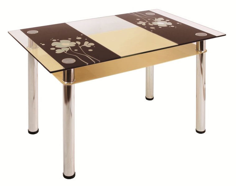 Фото Стол обеденный 3.7 с полкой  от производителя Мебель из стекла в Евпатории по цене 11&nbsp;680 ₽