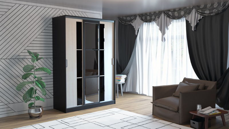 Фото Шкаф-купе ПШ-3.2 (3 двери) в Евпатории по цене 32 390 ₽ от производителя Росток, код товара 2000001671078, 2000001671085 шт Фото Шкаф-купе ПШ-3.2 (3 двери) от производителя Росток в Евпатории по цене 32 390 ₽