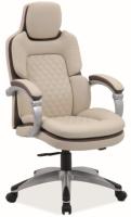 Кресло компьютерное Signal Q-388 (Материал обивки: экокожа, цвет обивки: кремовый-коричневый (Signal) ) в Евпатории от производителя 