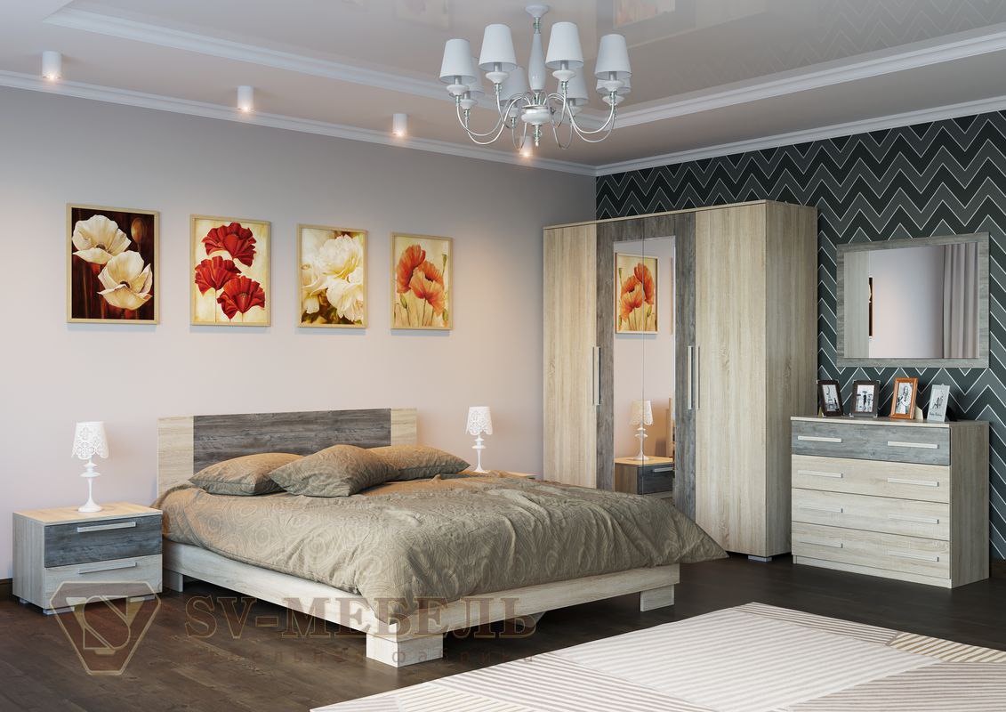 Фото Кровать двуспальная Лагуна-2 (СМ 160х200) комплектуется настилом от производителя SV-мебель в Евпатории по цене 14 900 ₽