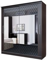 Шкаф-купе №19 Классик черный (1,7 - 2 двери) в интернет магазине Планета Комфорта Фото shkaf-kupe-v-spalnyu шкаф-купе №19 классик черный (1,7 - 2 двери) производитель SV-мебель