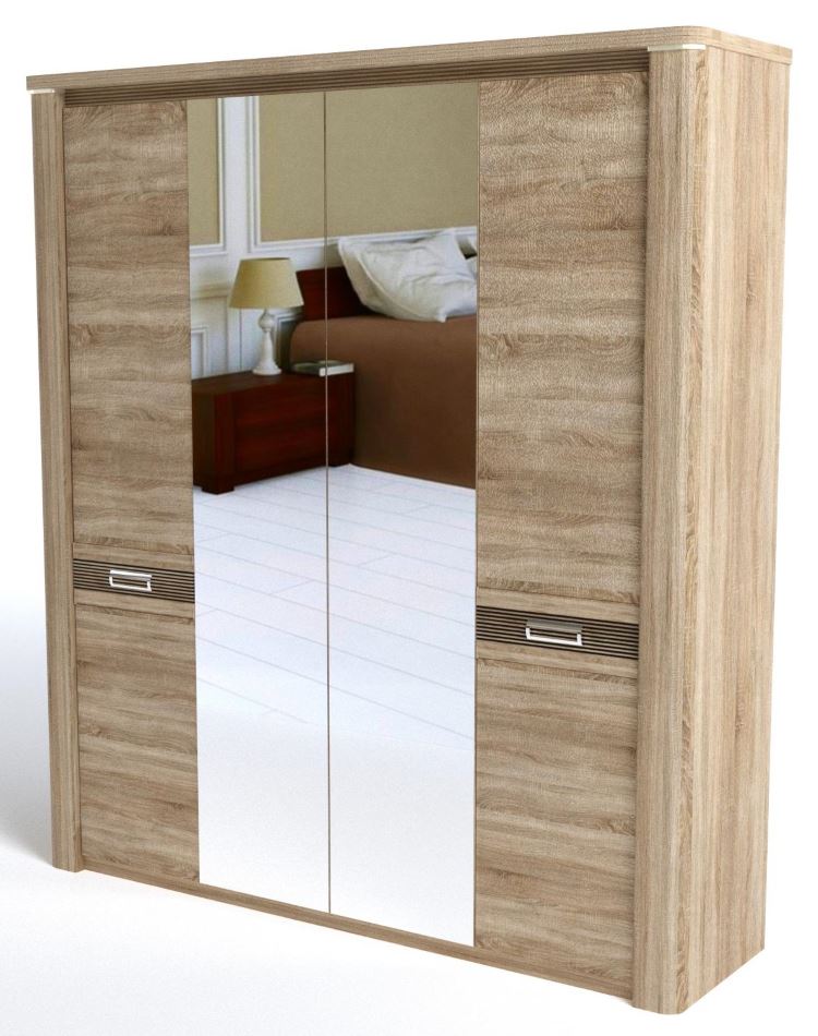 Фото Шкаф Магнолия (205) четырехдверный от производителя СБК в Евпатории по цене 43&nbsp;150 ₽