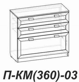 Фото Комод Элит Д-КМ(360)-02 от производителя Сантан в Евпатории по цене 7 810 ₽