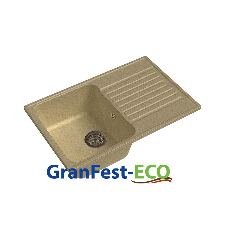 Фото Мойка Granfest eco-78 (ГР 740х480хh200) (шир.ящ.min 720) без сифона от производителя Granfest в Евпатории по цене 3 650 ₽