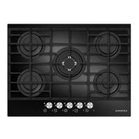 Варочная поверхность газовая 5-ти комф. MGHG 75 13 (690х520) (Материал Стеклокерамика , Цвет Черный) в Евпатории от производителя 