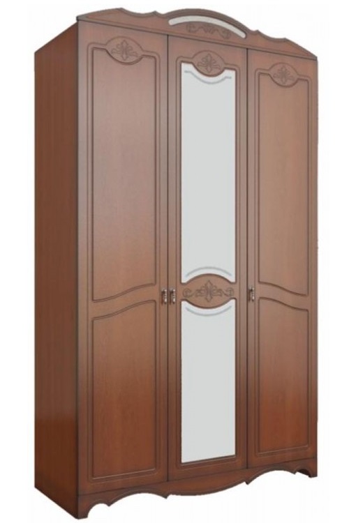 Фото Шкаф Лотос лакированный ШР-3 (133) трехдверный от производителя Браво-мебель в Евпатории по цене 42&nbsp;390 ₽