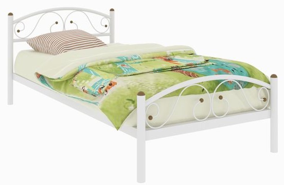 Фото Кровать односпальная Вероника Plus (СМ 80х200) трубка металл от производителя Милсон в Евпатории по цене 9 070 ₽