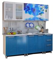 Кухня Люкс Лазурь (2,0) (серый, фотопечать-лазурное небо,(БТС)) в Евпатории от производителя 