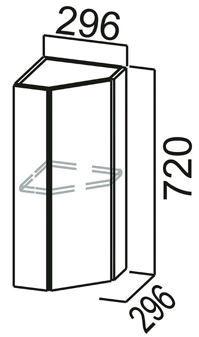 Фото Кухня Геометрия шкаф навесной Ш300тз от производителя SV-мебель в Евпатории по цене 4 930 ₽