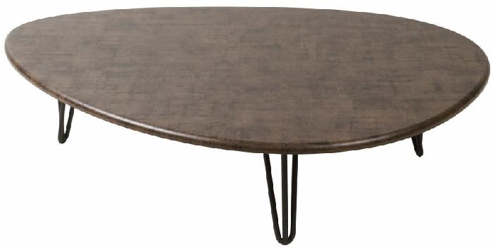 Стол журнальный Дадли (металл, мдф-браун,  черный (Калифорния) )