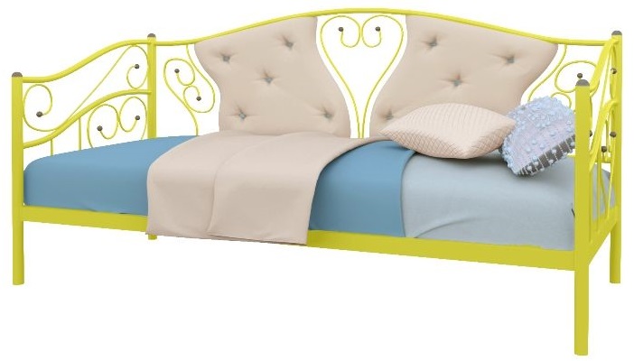 Фото Кровать-тахта односпальная Юлия (СМ 90х200) трубка металл от производителя Милсон в Евпатории по цене 17 520 ₽