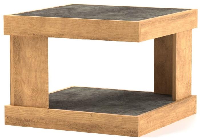 Стол журнальный Лайт (лдсп, лдсп-камень темный,  орех риббек натуральный, камень темный-орех риббек наруральный (СБК) )