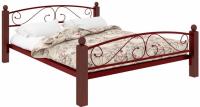 Кровать двуспальная Вероника Lux Plus (СМ 160х190) трубка металл в интернет магазине Планета Комфорта Фото derevyannye-krovati кровать двуспальная вероника lux plus (см 160х190) трубка металл производитель Милсон