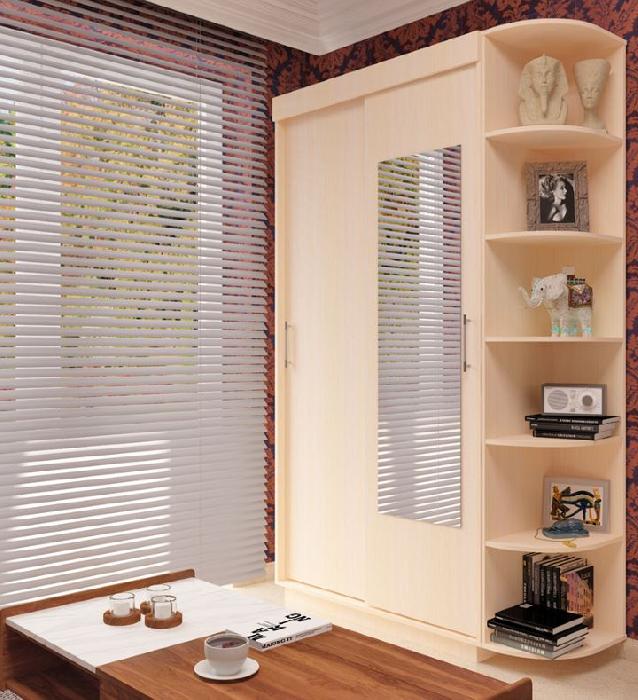 Стеллаж угловой СПУ-2  (дуб молочный (Пирамида) )