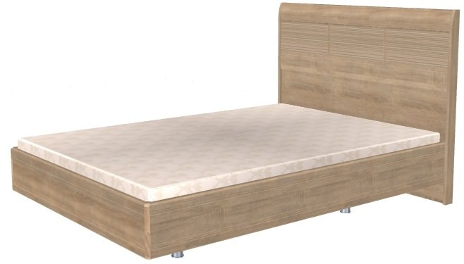 Фото Кровать двуспальная Мелисса КР-2802 (СМ 140х200) с ламельным основанием от производителя Лером в Евпатории по цене 31 980 ₽
