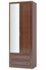 Фото Шкаф Лакированный ШР-2 (82) двухдверный с зеркалом от производителя Браво-мебель в Евпатории по цене 19&nbsp;310 ₽