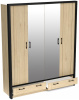Фото Шкаф Бостон (180) четырехдверный (2 зеркала) от производителя СБК в Евпатории по цене 34&nbsp;930 ₽